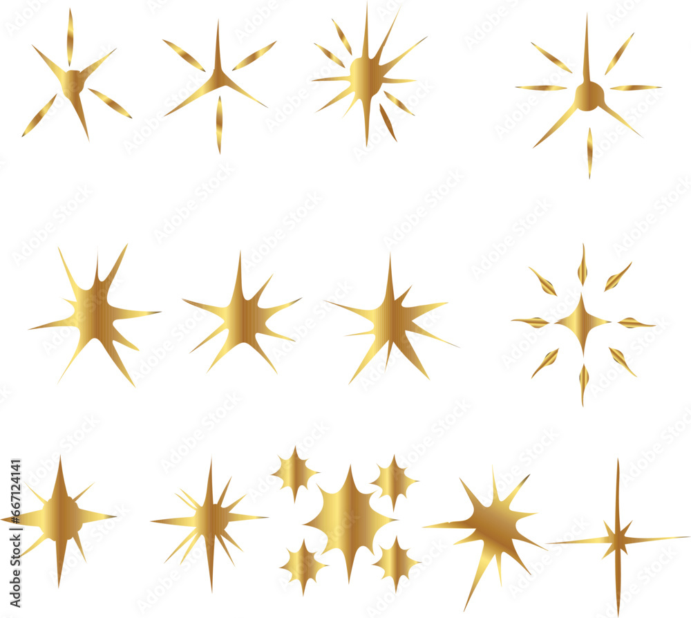 custom made wallpaper toronto digitalset of flat sparkling star collection vector
