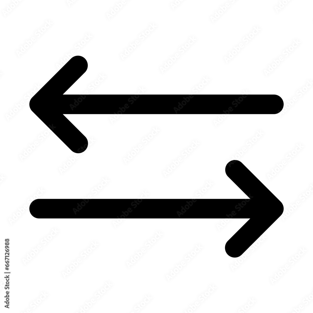 Swap Left Right Arrow Line Icon Swap Left Right Arrow Line Icon