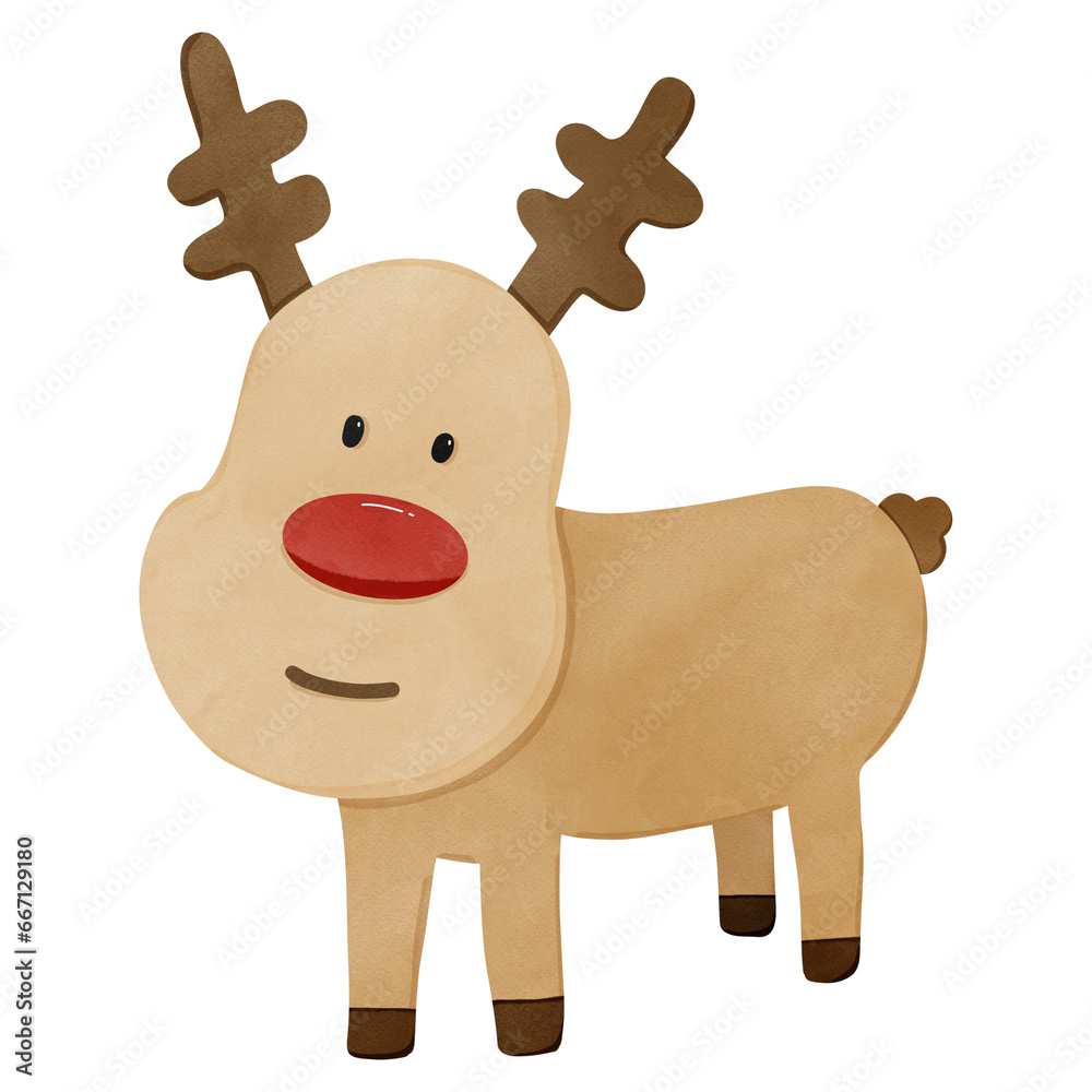 Fototapeta premium Reindeer cartoon drawing