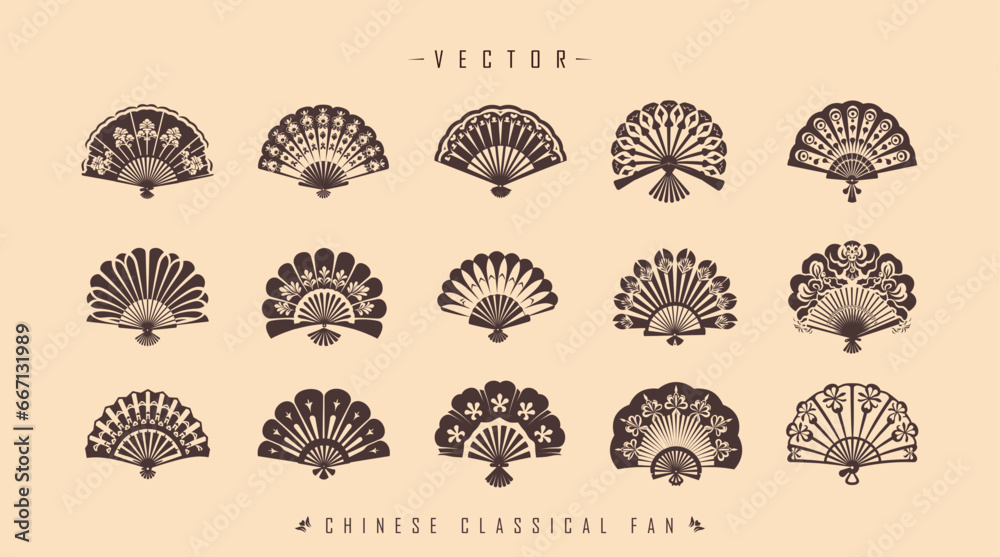 Traditional Chinese classical fan set Traditional Chinese classical fan set
