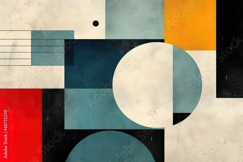 Colorful cubism style illustration design