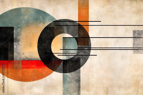 Colorful cubism style illustration design