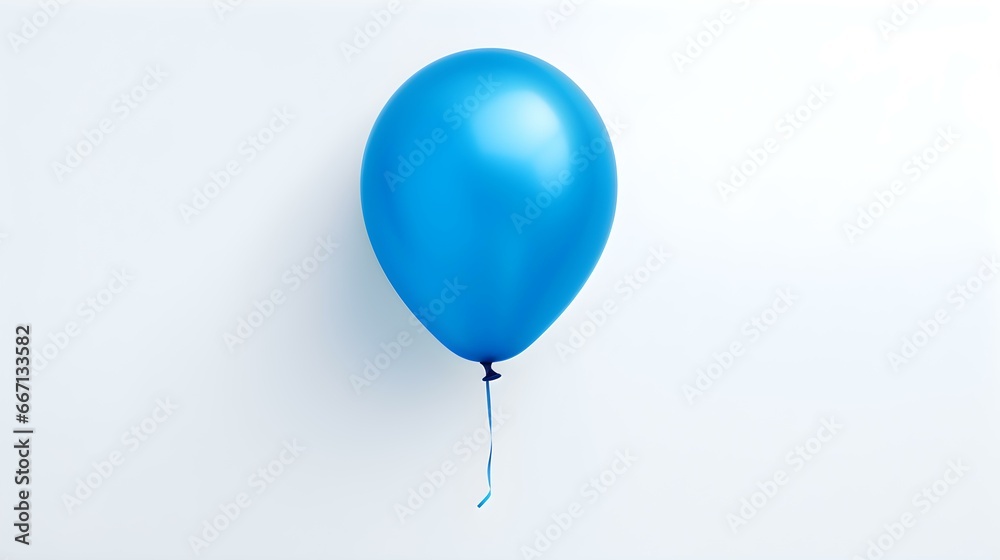 Blue Balloon on a white Background. Template with Copy Space Blue Balloon on a white Background. Template with Copy Space