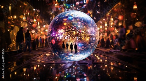 A New Year s ball seen through the lens of a kaleidoscope  turning celebration into art.