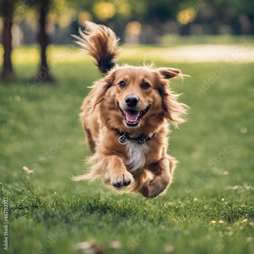 Dog correndo no parque - 1 photo