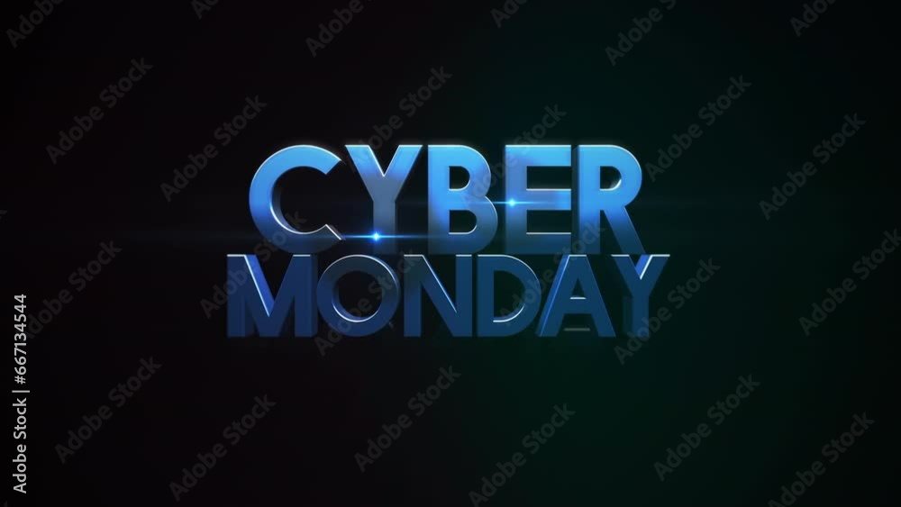 Holiday promotions with vibrant, modern Cyber Monday text on black gradient. Ideal for business campaigns and seasonal specials, motion abstract background combines style and festive marketing appeal Holiday promotions with vibrant, modern Cyber Monday text on black gradient. Ideal for business campaigns and seasonal specials, motion abstract background combines style and festive marketing appeal