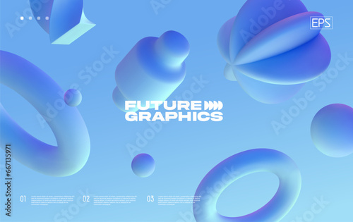 3D background with simple geometric shapes. Eps10 vector.