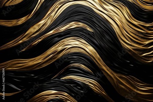 Texture with a combination of black and gold colors. Generative AI