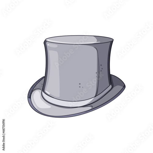 fashion cylinder hat cartoon. cap top, elegant vintage, retro gentleman fashion cylinder hat sign. isolated symbol vector illustration