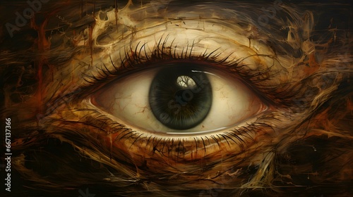 Eye illustration background, pupil and iris design