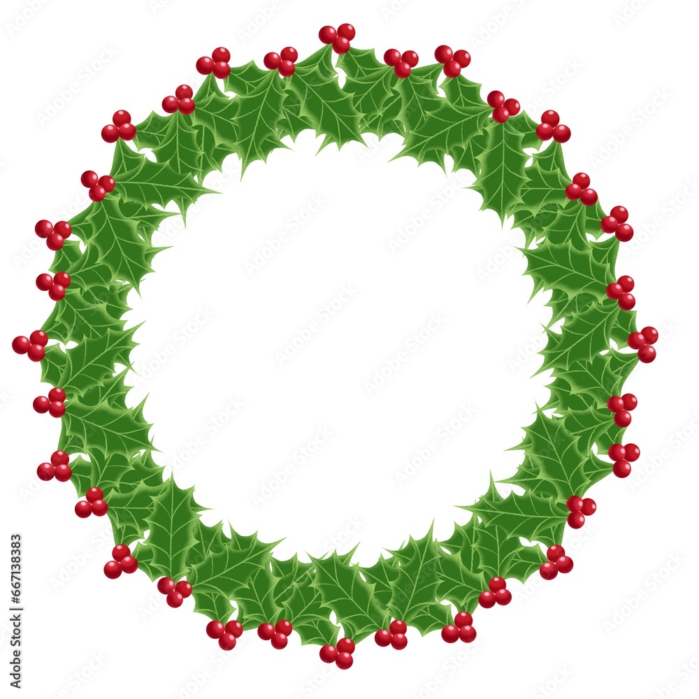 Christmas wreath isolated on white background Christmas wreath isolated on white background