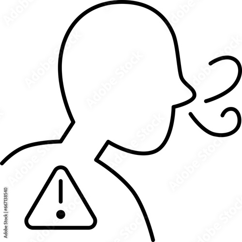 difficulty breathing  icon