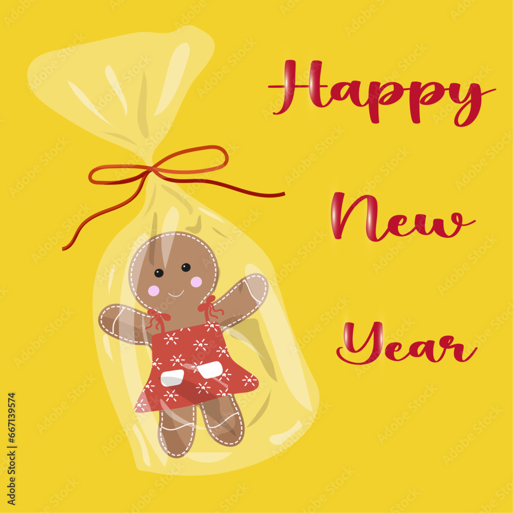 Fototapeta premium New Year's Eve warm ilustration, celebration, merriment