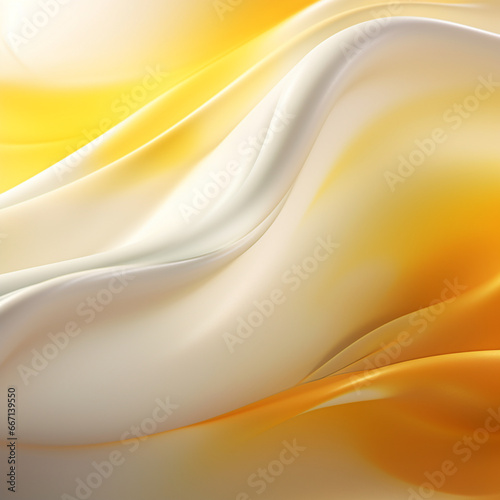 Fondo abstracto con detalle y con formas sinuosas y suave difuminado de tonos amarillo y blanco