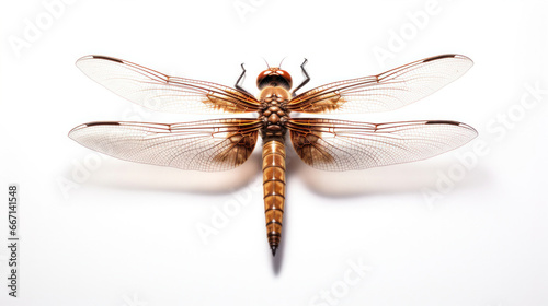 An insect dragonfly bug on a white background. © tong2530