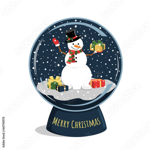 Snow globe with a snowman.