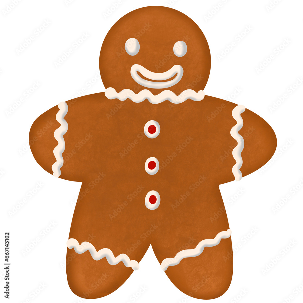 Obraz premium gingerbread person isolated on white
