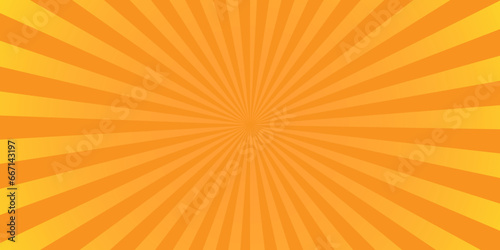 abstract background with sun ray sunshine orange background. sunlight burst abstract background.