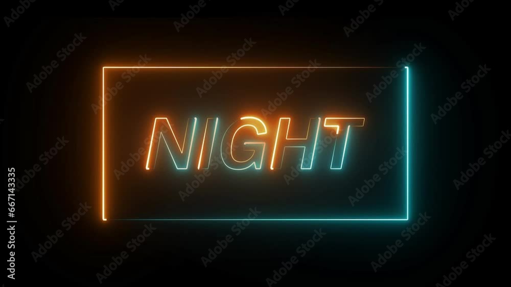 abstract glowing neon text on rectangle frame animation 4k abstract glowing neon text on rectangle frame animation 4k
