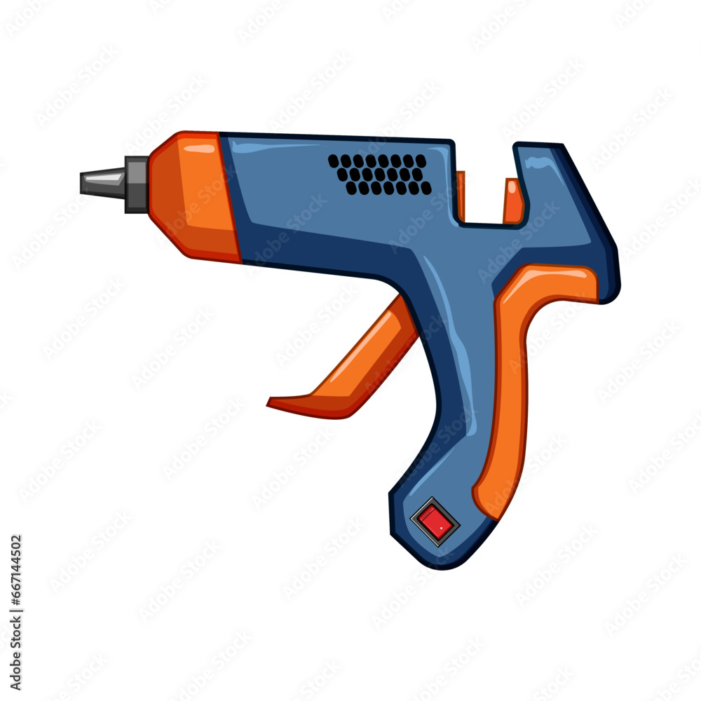melt glue gun cartoon. electric tool, plastic hobby, home table melt glue gun sign. isolated symbol vector illustration melt glue gun cartoon. electric tool, plastic hobby, home table melt glue gun sign. isolated symbol vector illustration
