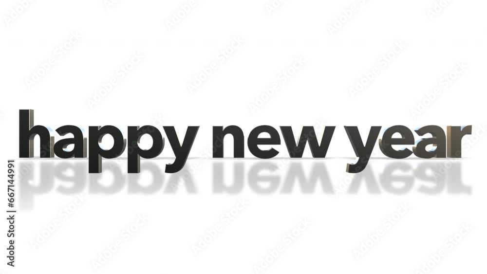 Experience holiday dynamism with rolling Happy New Year text on white gradient. Modern business promotions and seasonal events, motion abstract background marries festive cheer with modern style Experience holiday dynamism with rolling Happy New Year text on white gradient. Modern business promotions and seasonal events, motion abstract background marries festive cheer with modern style