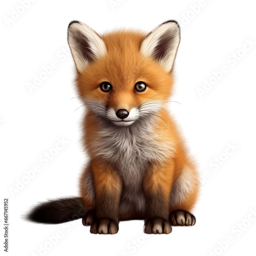 Cute baby fox clip art