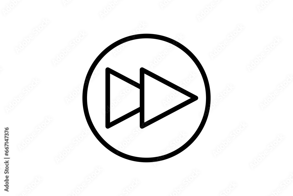 Fast forward icon. arrow direction. icon related to speed. suitable for web site, app, user interfaces, printable etc. Line icon style. Simple vector design editable Fast forward icon. arrow direction. icon related to speed. suitable for web site, app, user interfaces, printable etc. Line icon style. Simple vector design editable