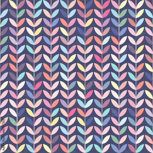 Seamless pattern, Scandinavian style, soft bed colors, gray-blue background, print, textile, wallpaper, paper