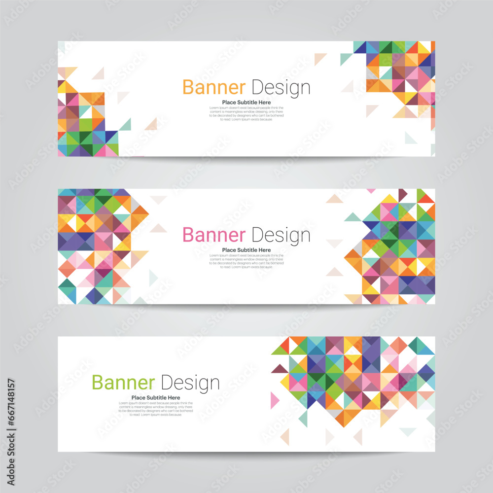 Abstract web banner design, modern template.
