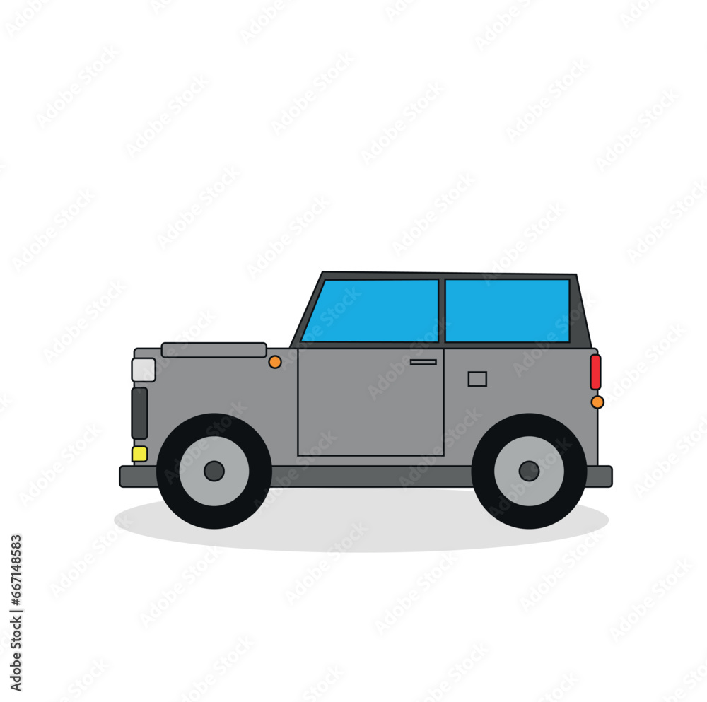 small jeep isolated on white
