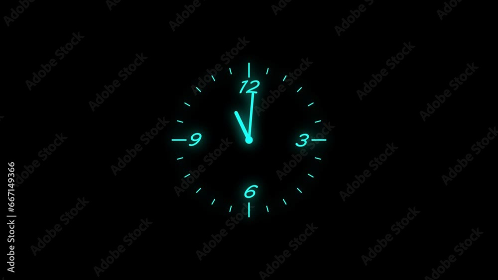 abstract glowing neon clock animation background 4k abstract glowing neon clock animation background 4k