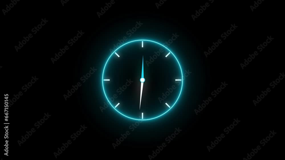abstract glowing neon clock animation background 4k abstract glowing neon clock animation background 4k