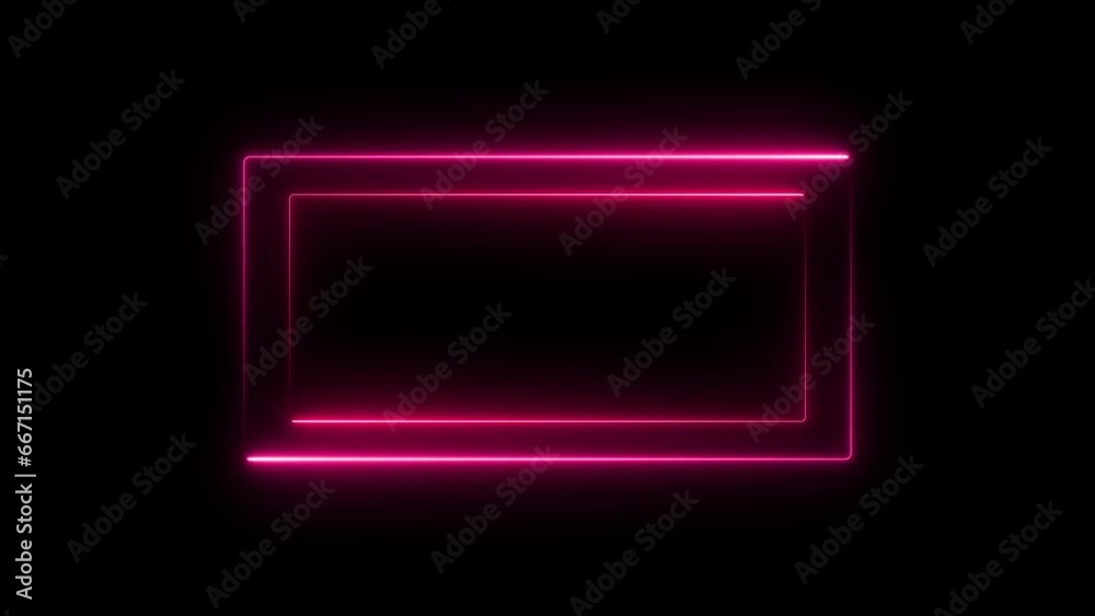 abstract glowing neon rectangle frame animation background 4k abstract glowing neon rectangle frame animation background 4k