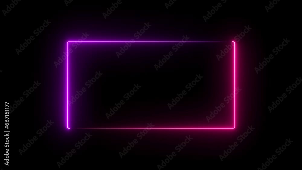 abstract glowing neon rectangle frame animation background 4k abstract glowing neon rectangle frame animation background 4k