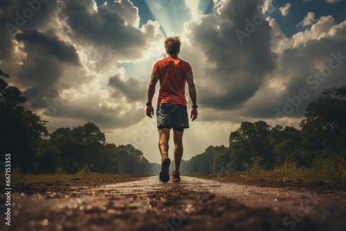 A man walks down the road © Mike