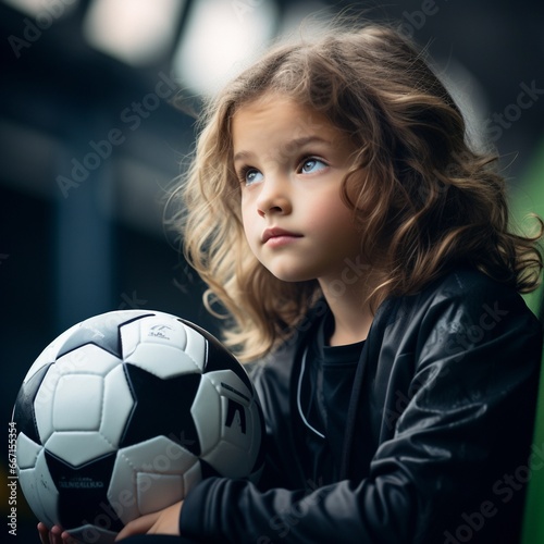 Young Soccer Player with Ball