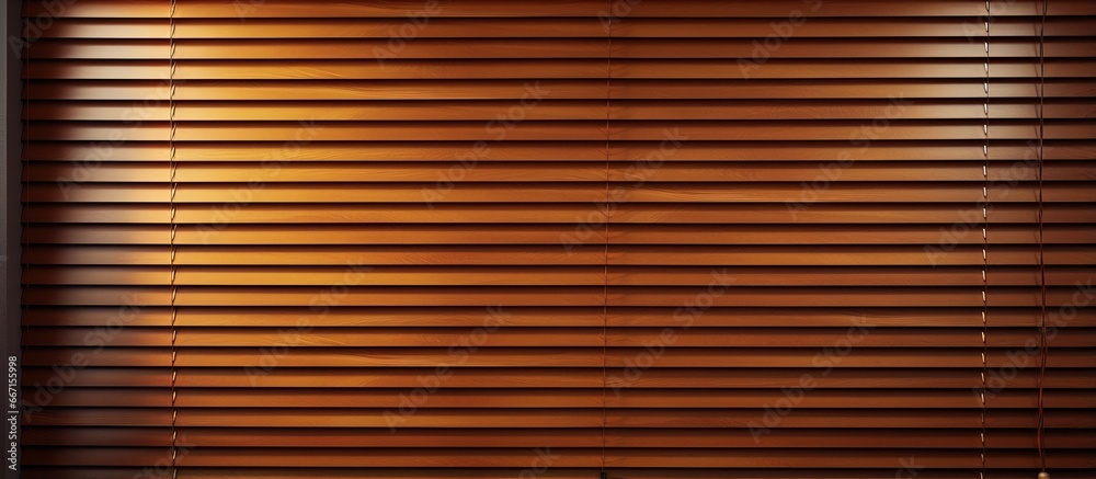 Background of a brown wooden Venetian blind Background of a brown wooden Venetian blind