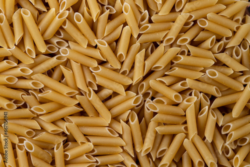 Background of pasta shaped feathers