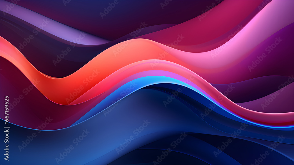 Fototapeta premium Purple and blue gradient fluid wave abstract background