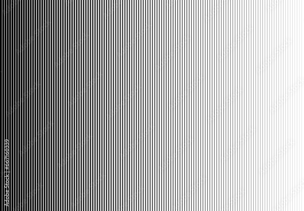 Halftone background with lines. Monochrome effect with stripes. Vector illustration with gradient effect.