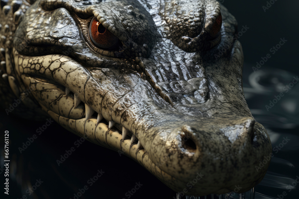 Obraz premium Crocodile. Australian crocodile. Aligator. Saltwater crocodile.