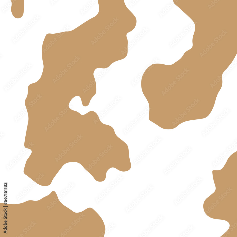Abstract Cow skin texture. Piebald  skin vector with geographic land shape. 3d world map continent . can be used in leather bag, shoes, back cover and jacket