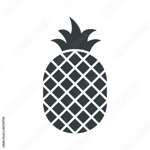 Pineapple icon vector sign and symbol on trendy design for design and print.