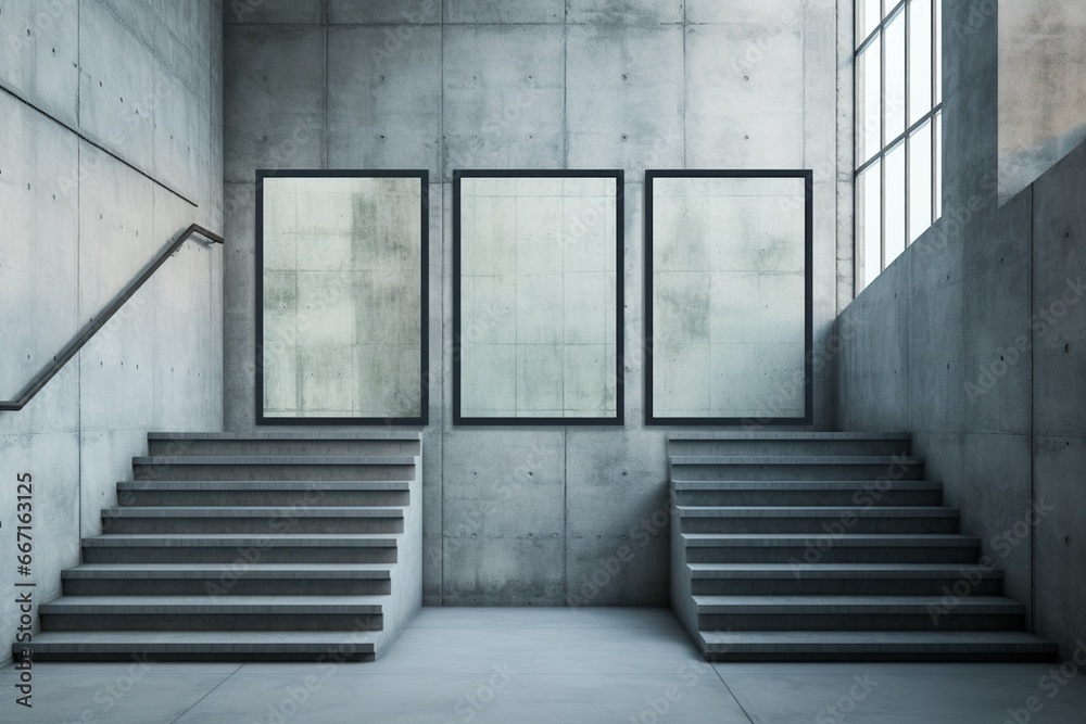 Obraz premium Stairs Mockup Created with Generative AI