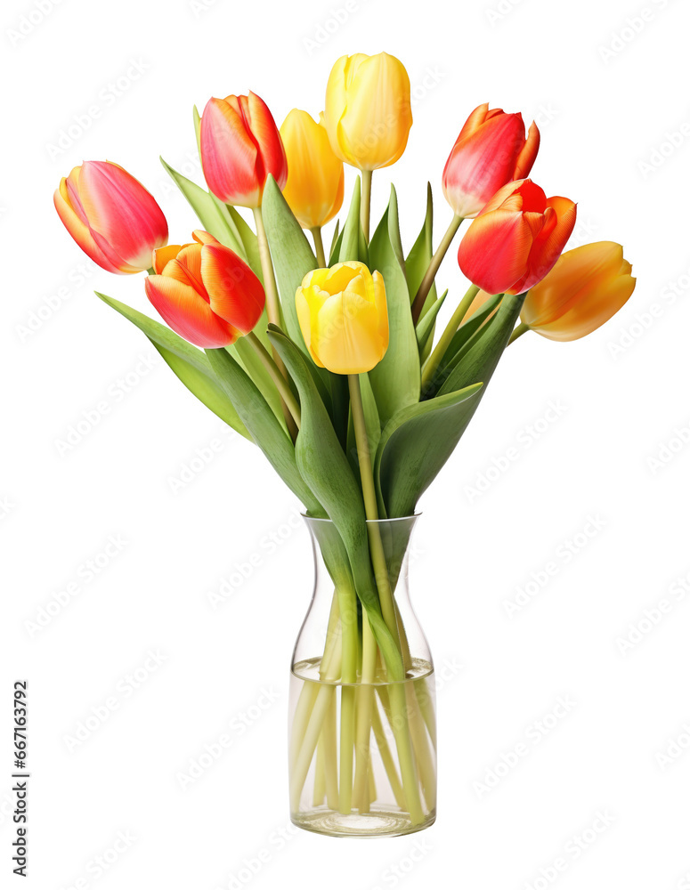 Tulips On Vase Isolated on Transparent Background
Tulips On Vase Isolated on Transparent Background