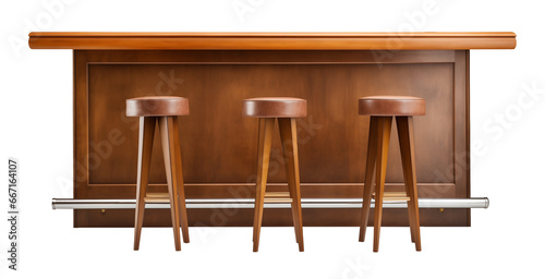 Bar Counter Isolated on Transparent Background 