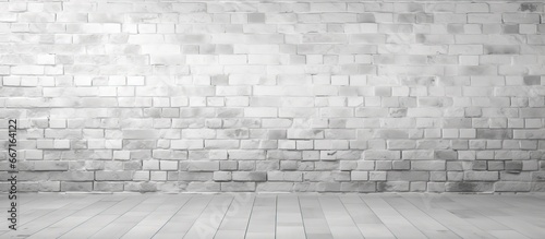 Interior patterns and textures for walls and floors in white brick and tile