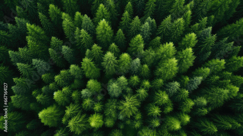 Lush Tree Tops in Aerial View