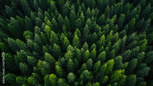 Aerial Perspective on Vibrant Forest