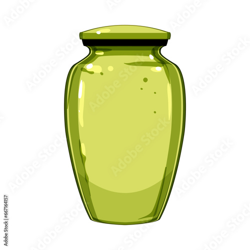 funeral urn ashes cartoon. ceremony burial, cremation memorial, dead cemetery funeral urn ashes sign. isolated symbol vector illustration